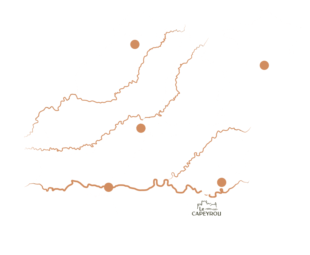 Carte touristique Dordogne avec Périgueux et Sarlat